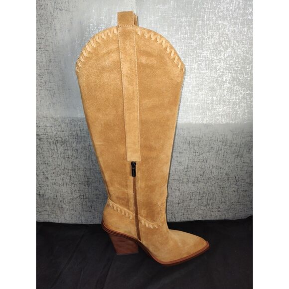 Jessica Simpson Lisabeth Fringe Tall Western Boots Sz 8.5M - Picture 7 of 11